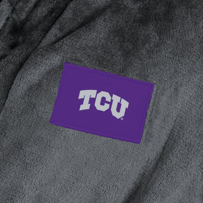 TCU Horned Frogs Womens SHERPA bathrobe back