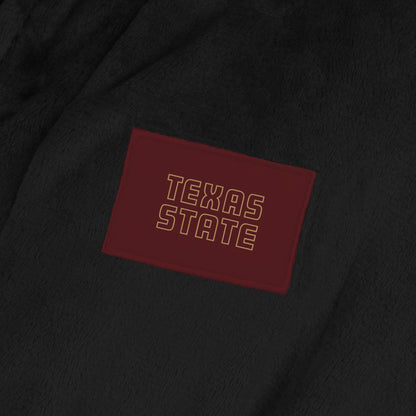 Texas State Bobcats Womens SHERPA bathrobe back