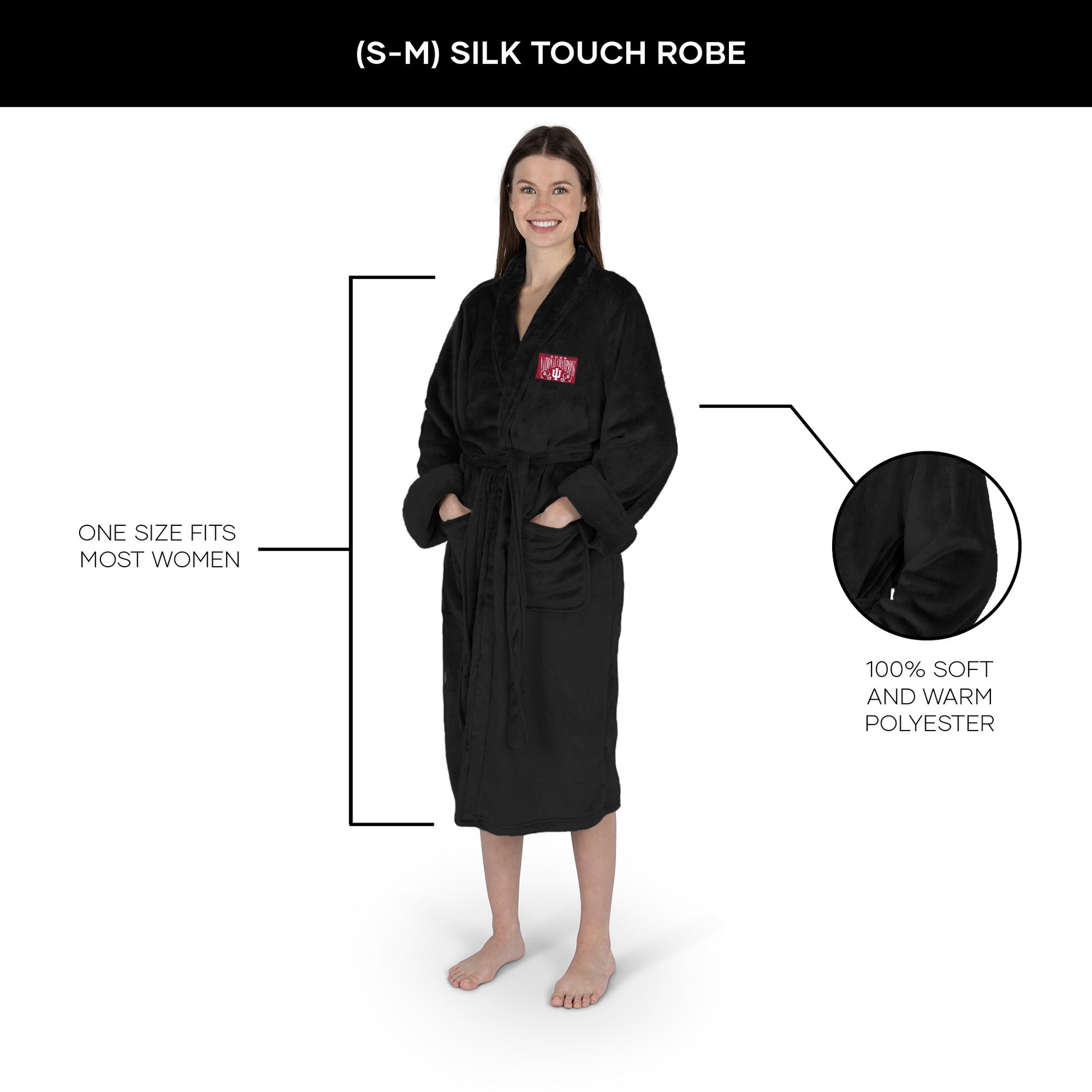 Indiana Hoosiers college football champs women's silk robe