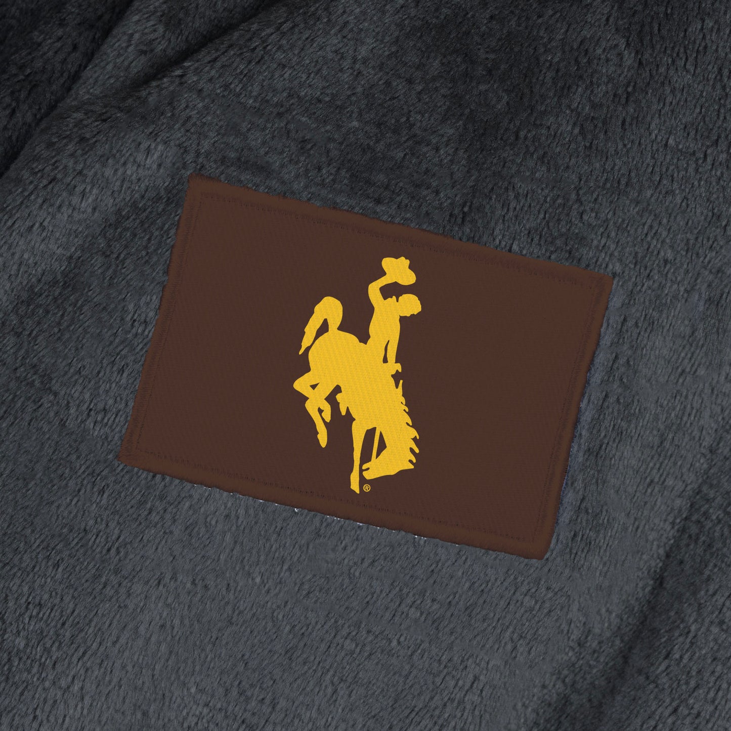 Wyoming Cowboys team color bathrobe patch