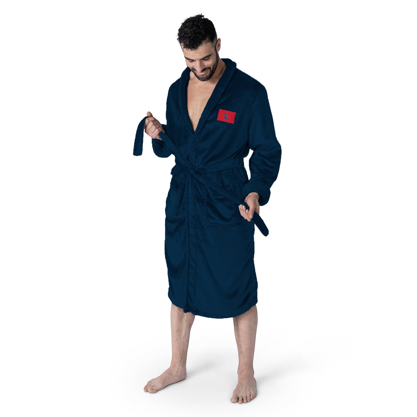 Mississippi Rebels silk touch team color bathrobe