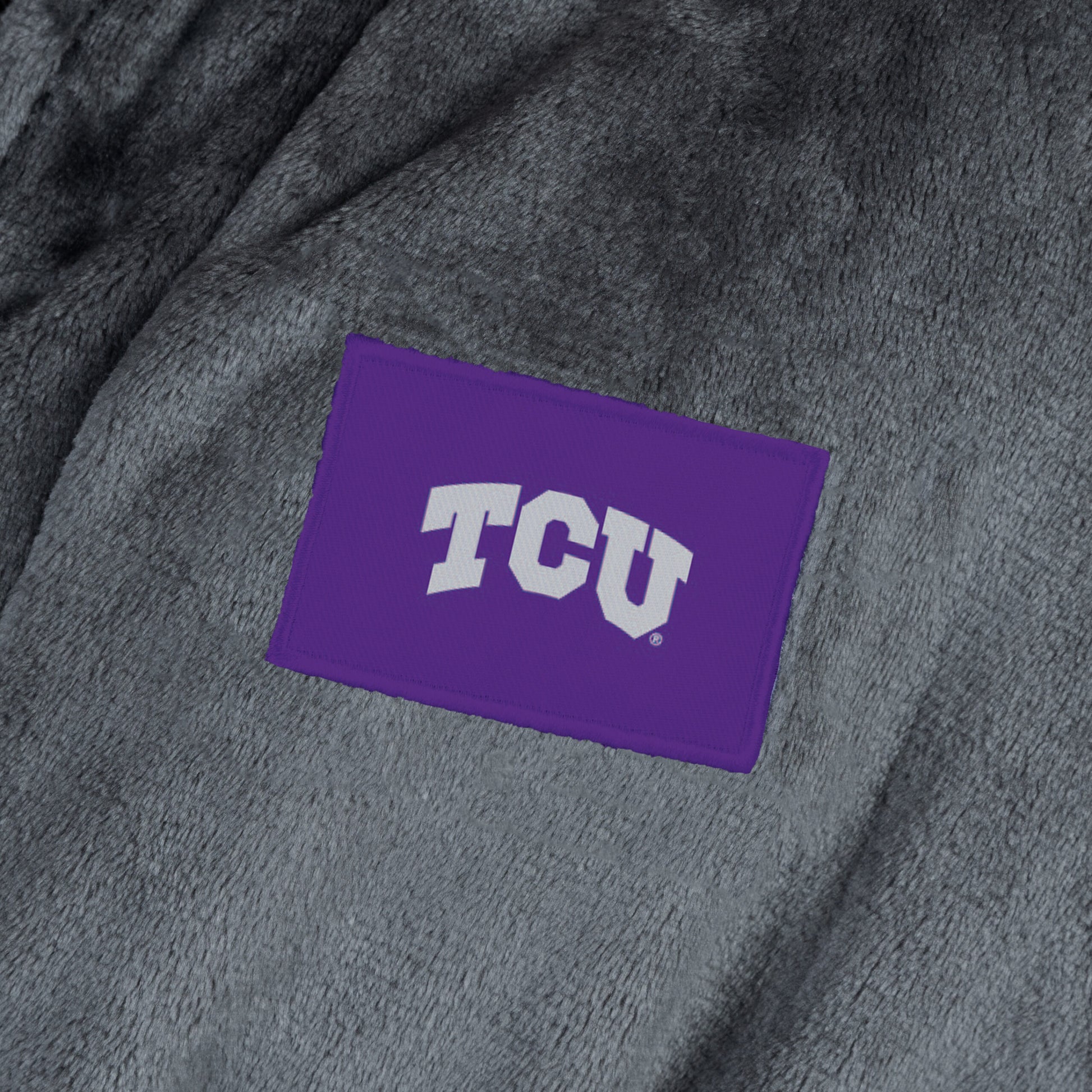 TCU Horned Frogs team color bathrobe patch