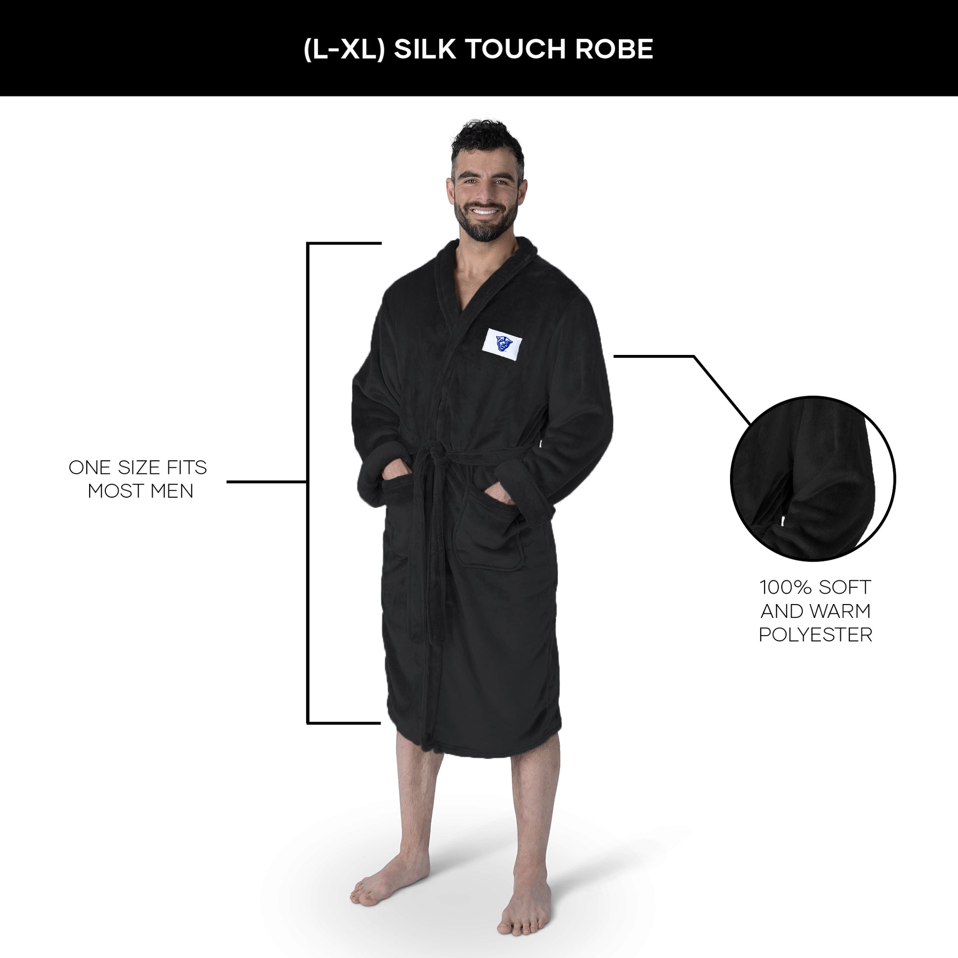 Georgia State Panthers silk touch team color bathrobe dimensions
