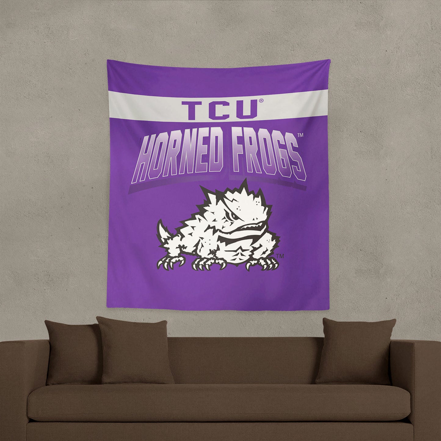 TCU Horned Frogs bevel wall hanging Lifestyle