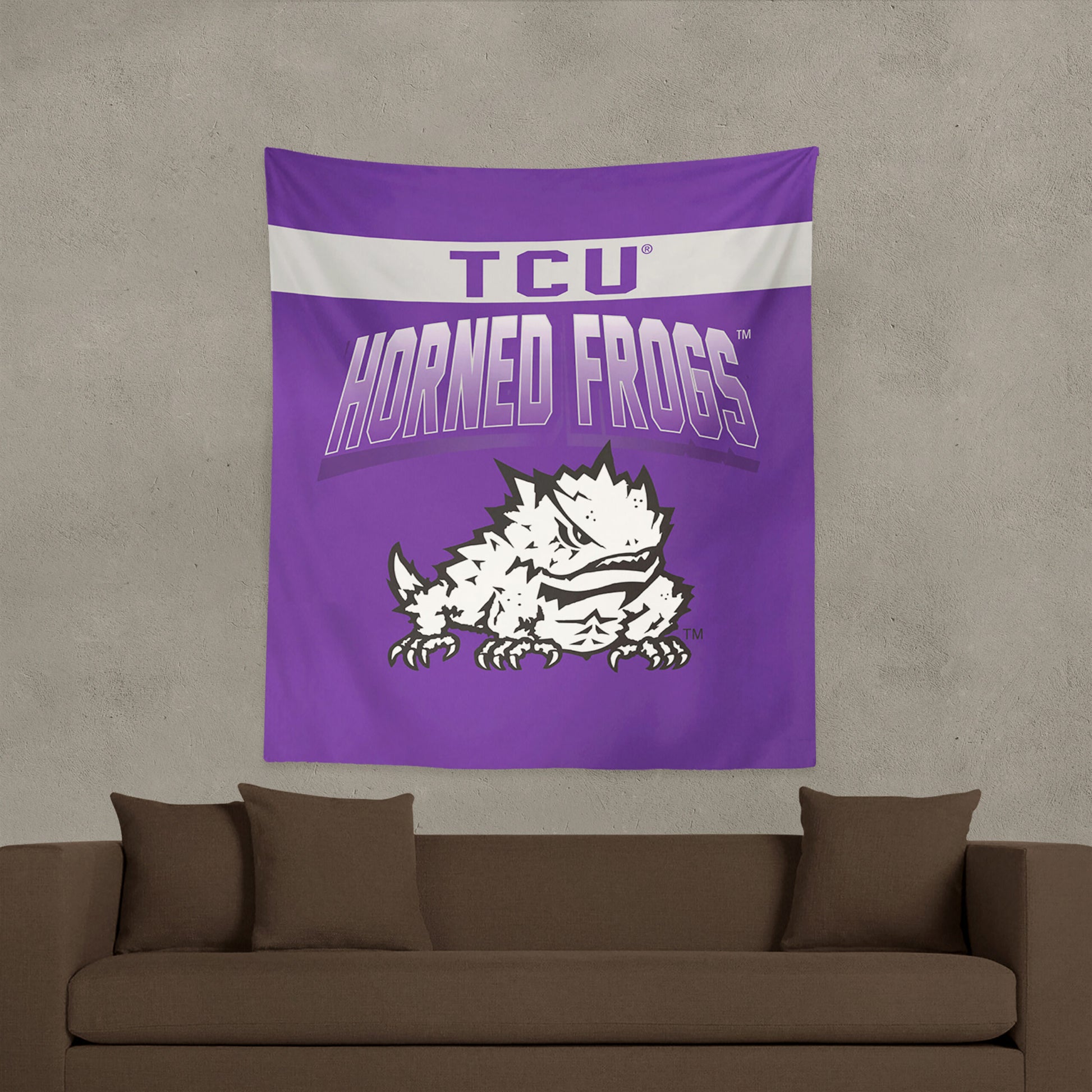 TCU Horned Frogs bevel wall hanging Lifestyle