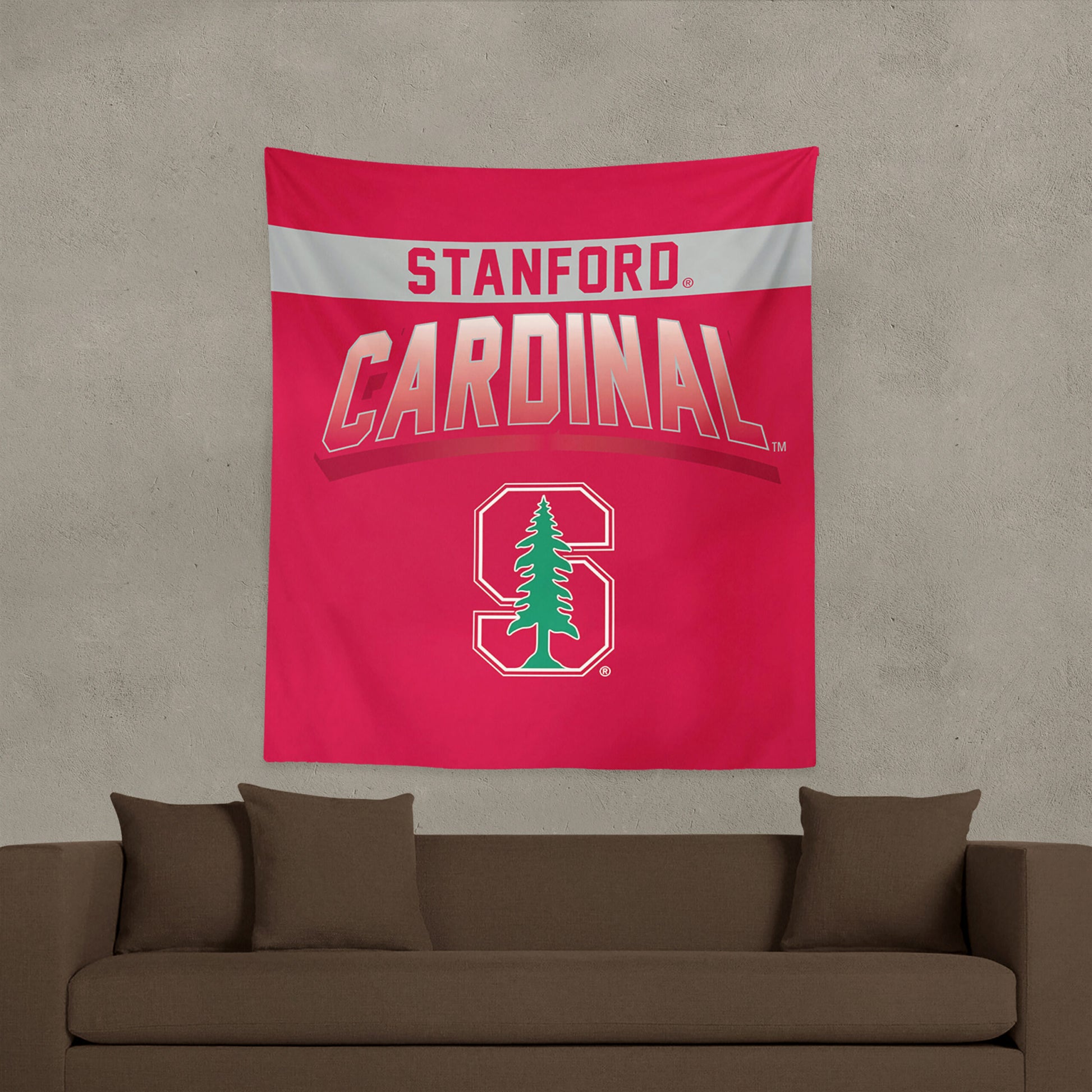 Stanford Cardinal bevel wall hanging Lifestyle