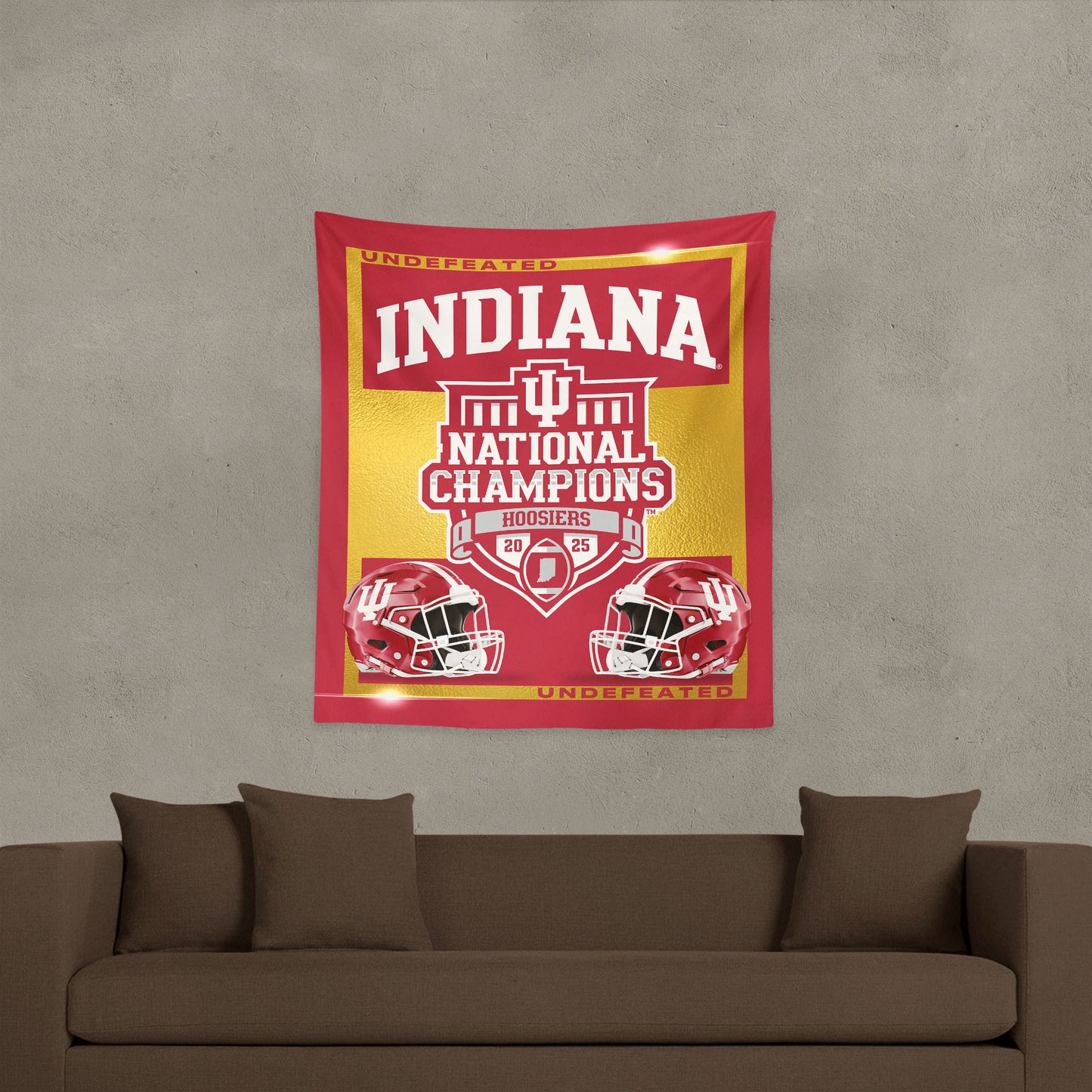 Indiana Hoosiers NCAA Football Champs Wall Hanging Lifestyle