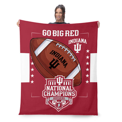 Indiana Hoosiers COMMIT NCAA Football Champs throw blanket Lifestyle