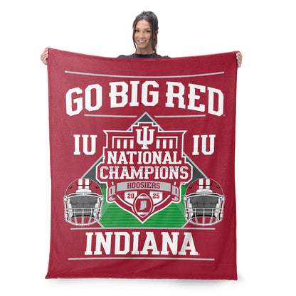 Indiana Hoosiers HISTORICAL NCAA Football Champs throw blanket Lifestyle