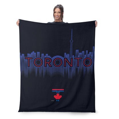 Toronto Blue Jays CITY CONNECT Sherpa Blanket lifestyle