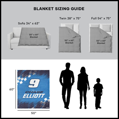 NASCAR Chase Elliot throw blanket dimensions