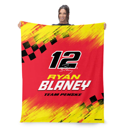 NASCAR Ryan Blaney large throw blanket