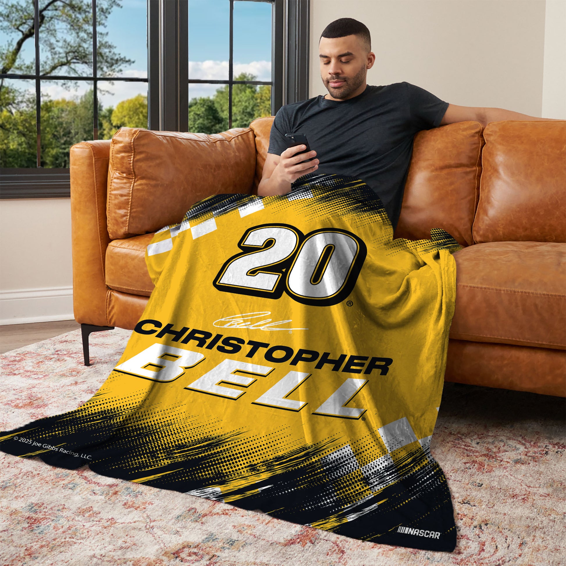 NASCAR Christopher Bell lounging throw blanket