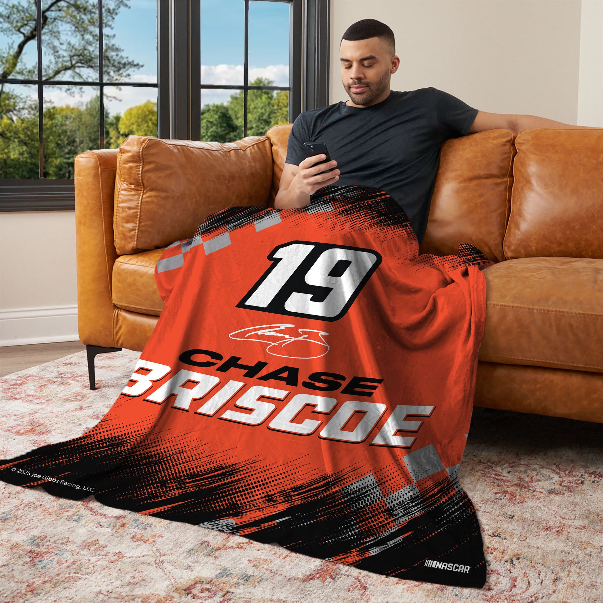 NASCAR Chase Briscoe lounging throw blanket