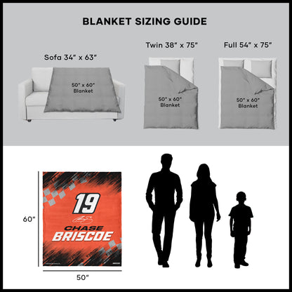NASCAR Chase Briscoe throw blanket dimensions