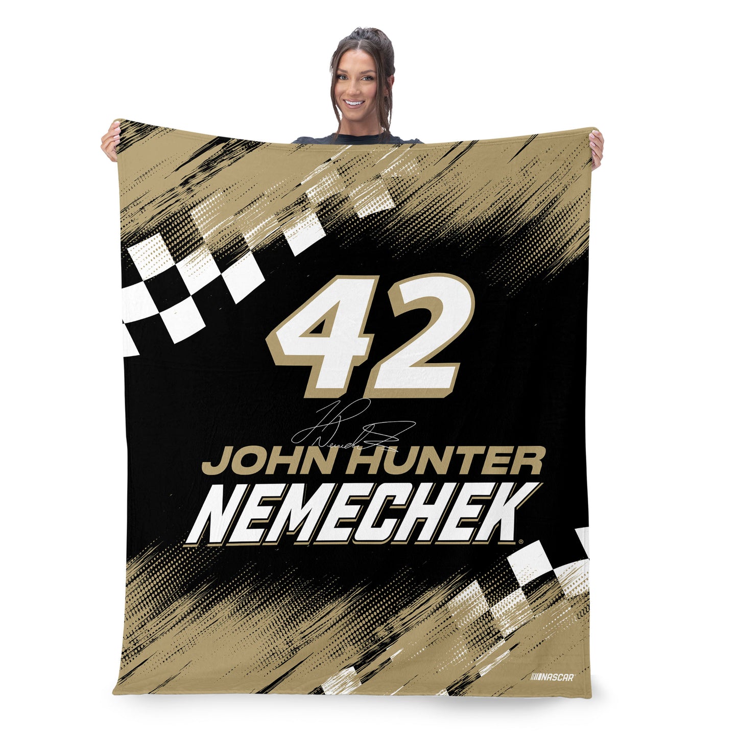 NASCAR John Hunter Nemechek large throw blanket