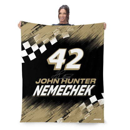 NASCAR John Hunter Nemechek large throw blanket