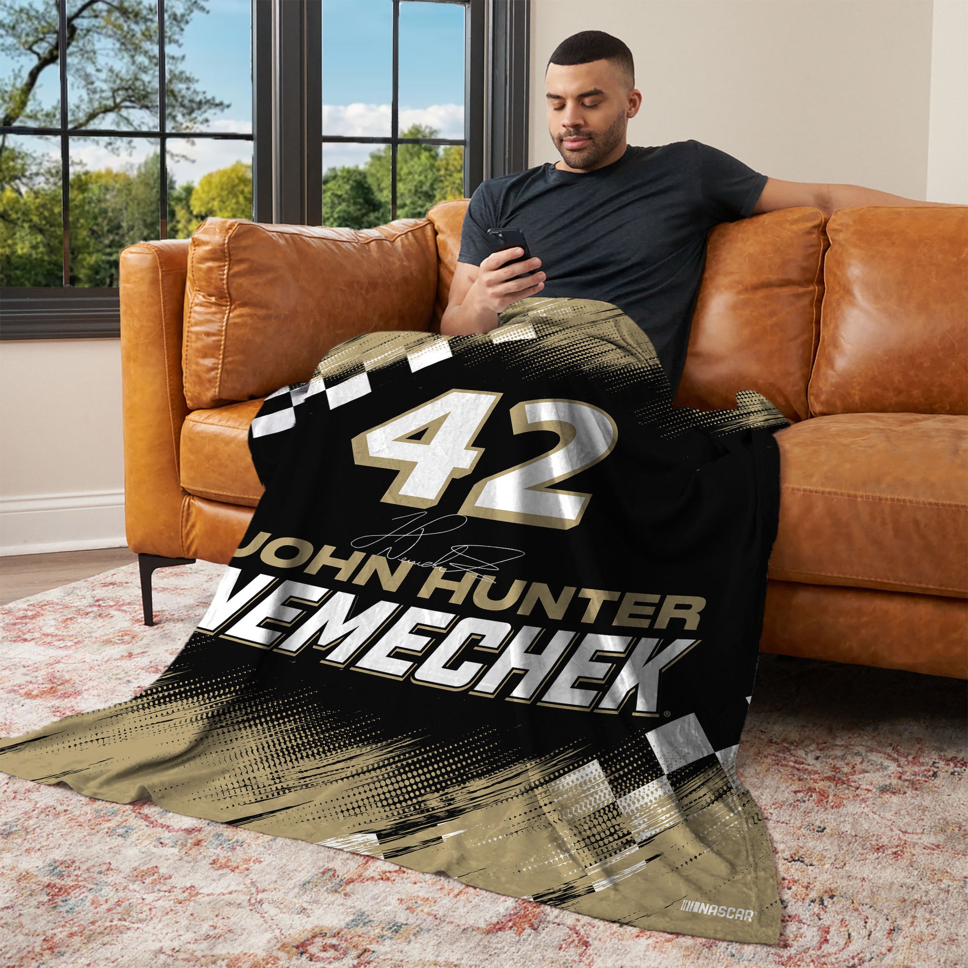 NASCAR John Hunter Nemechek lounging throw blanket