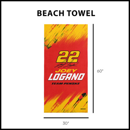 NASCAR Joey Logano Beach Towel Dimensions