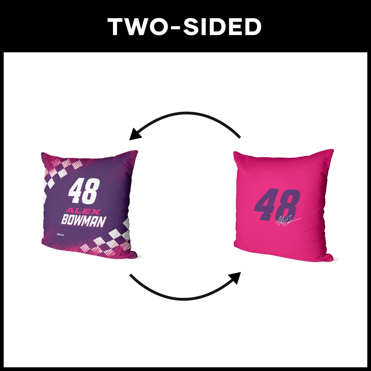 NASCAR Alex Bowman OFFICIAL double sided throw pillow