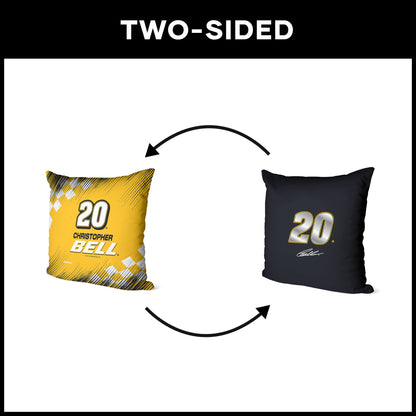 NASCAR Christopher Bell OFFICIAL double sided throw pillow