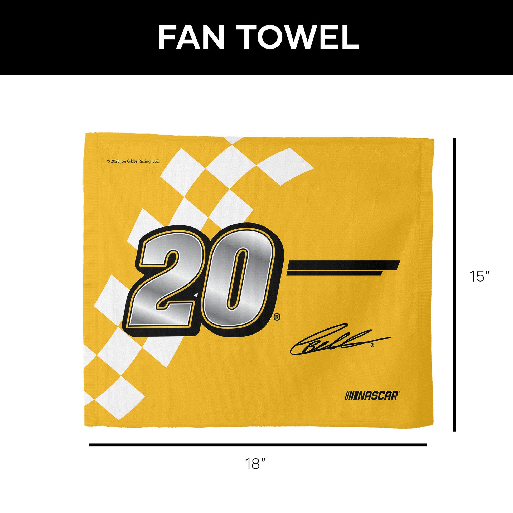 NASCAR Christopher Bell Fan Towel set dimensions