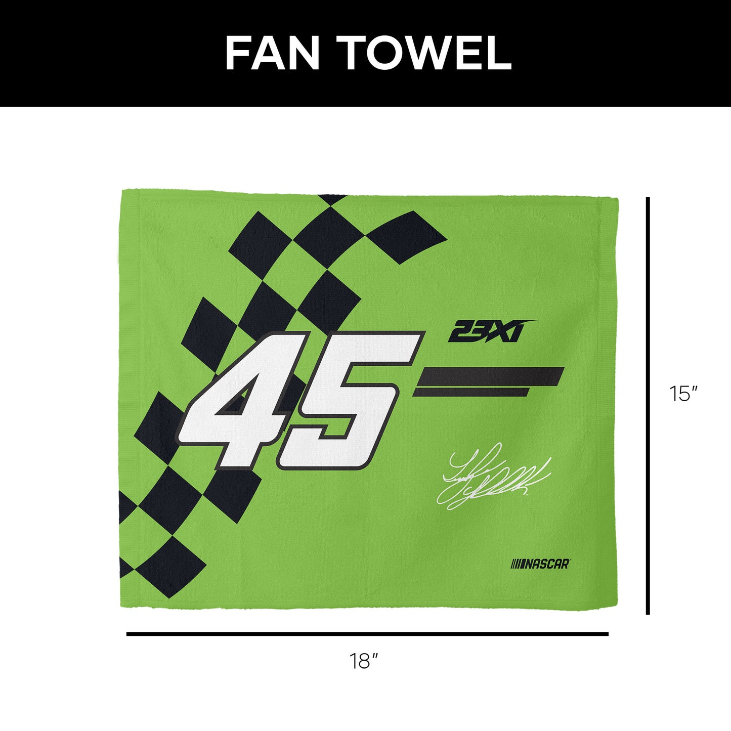 NASCAR Tyler Reddick Fan Towel set dimensions