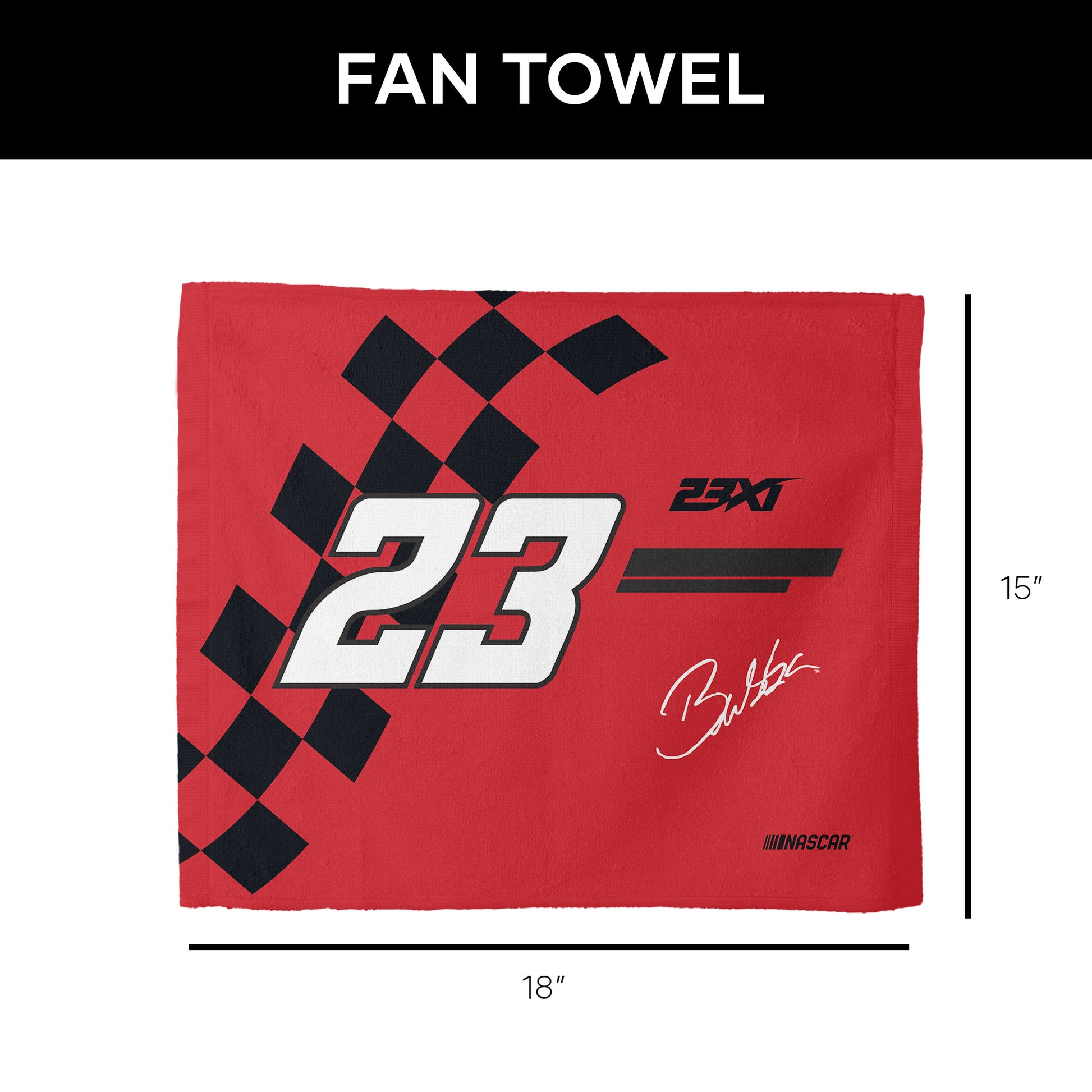 NASCAR Bubba Wallace Fan Towel set dimensions