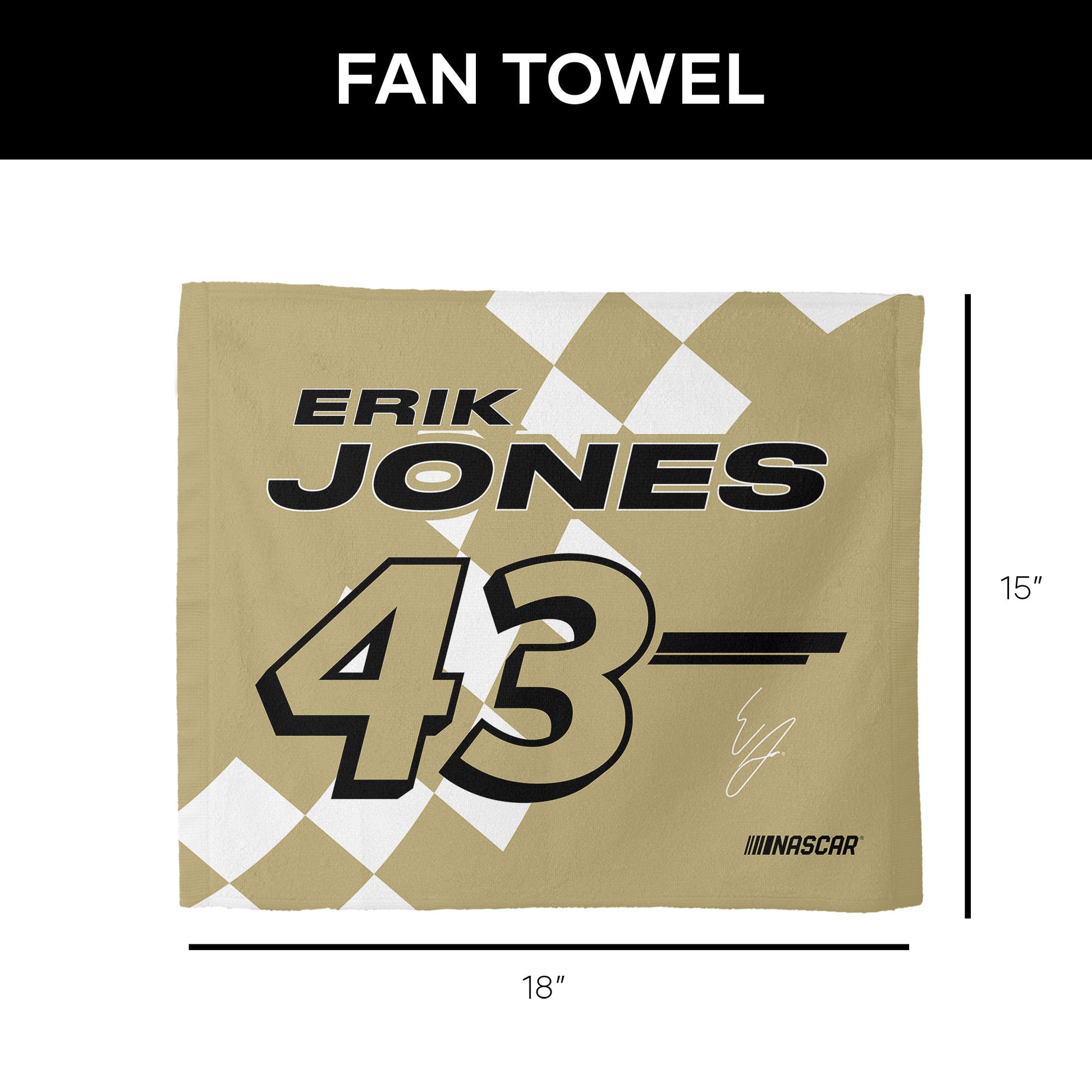 NASCAR Erik Jones Fan Towel set dimensions