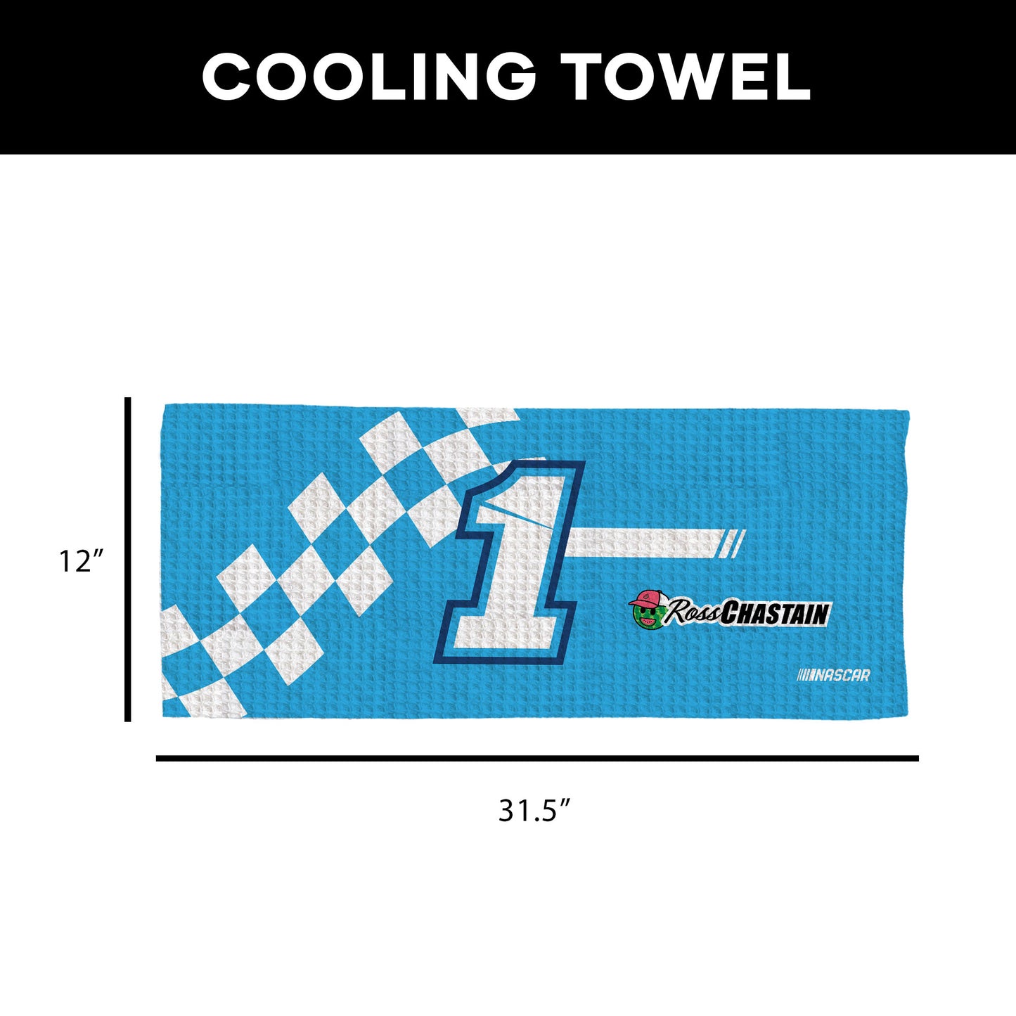 NASCAR Ross Chastain Sweat Absorbing Towel Dimensions