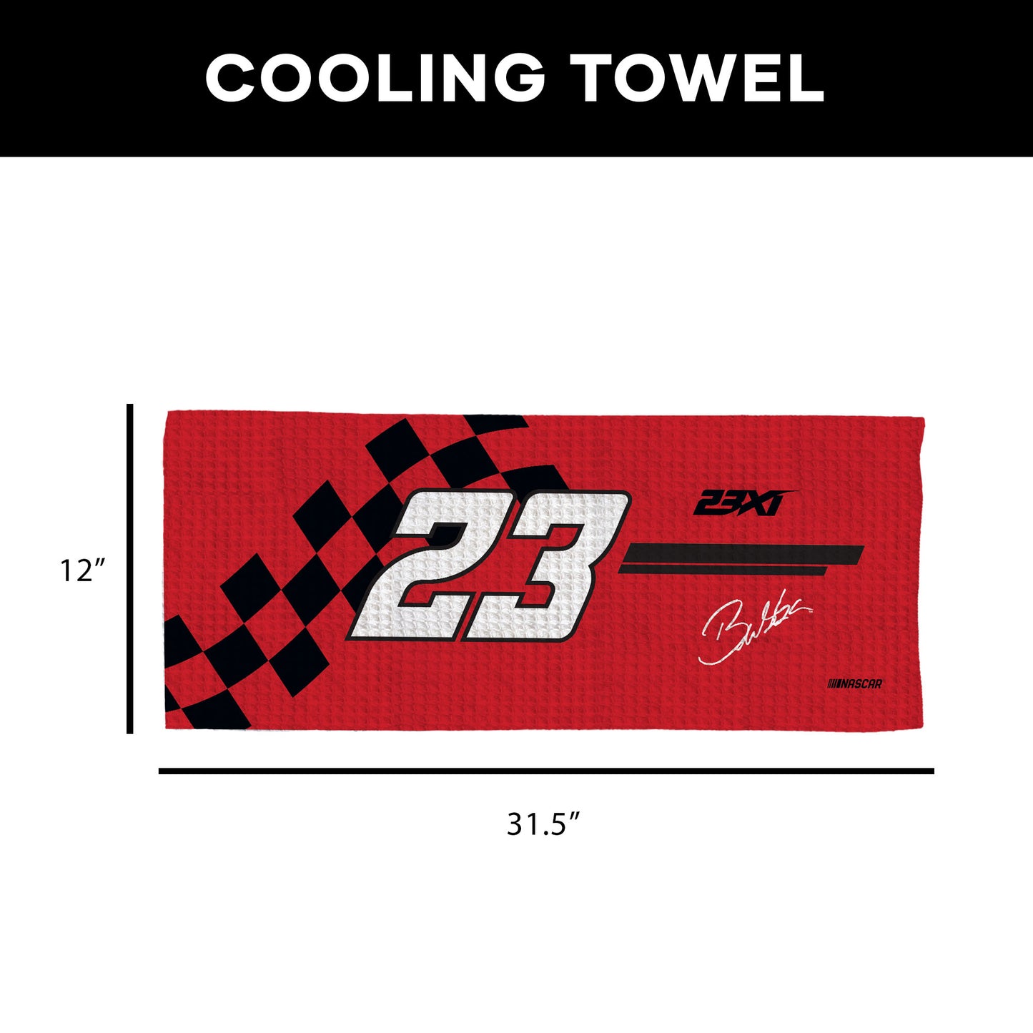 NASCAR Bubba Wallace Sweat Absorbing Towel Dimensions