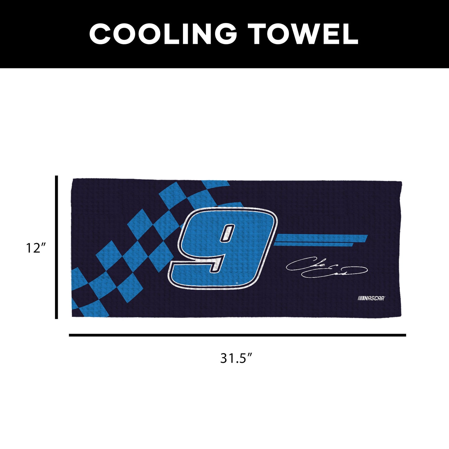 NASCAR Chase Elliot Sweat Absorbing Towel Dimensions
