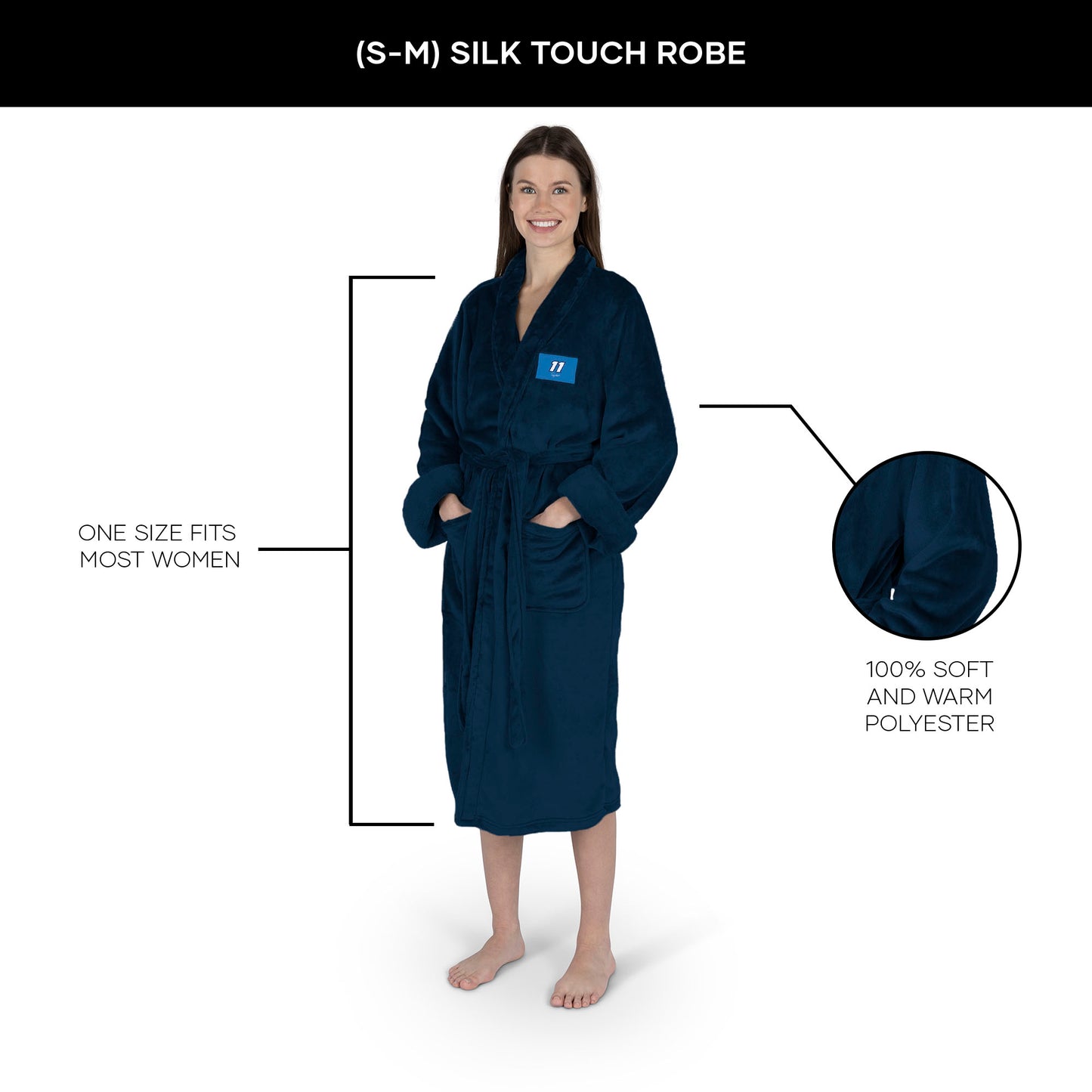 Denny Hamlin silk touch women bathrobe
