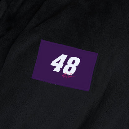 Alex Bowman silk touch bathrobe logo patch