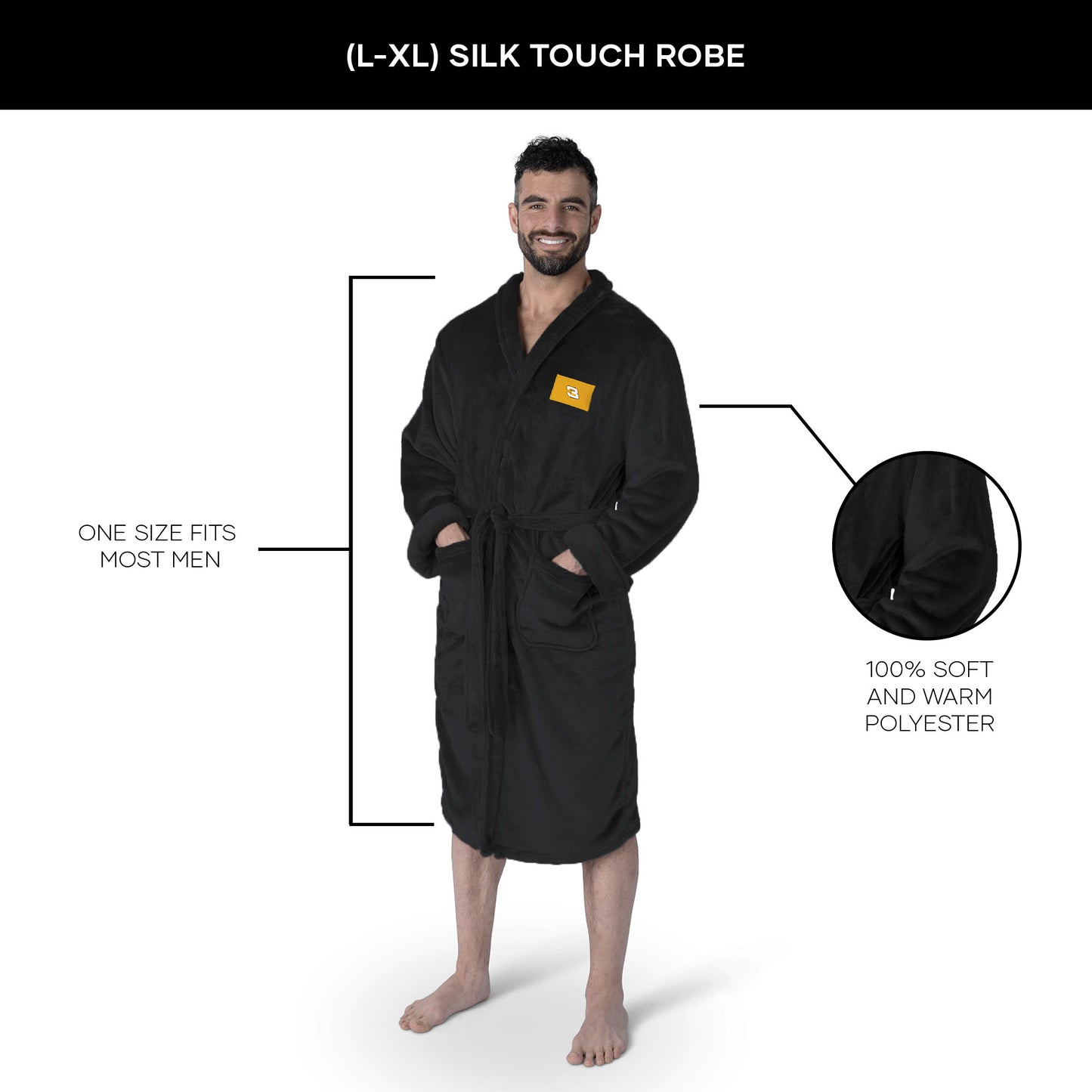 Austin Dillon silk touch men bathrobe