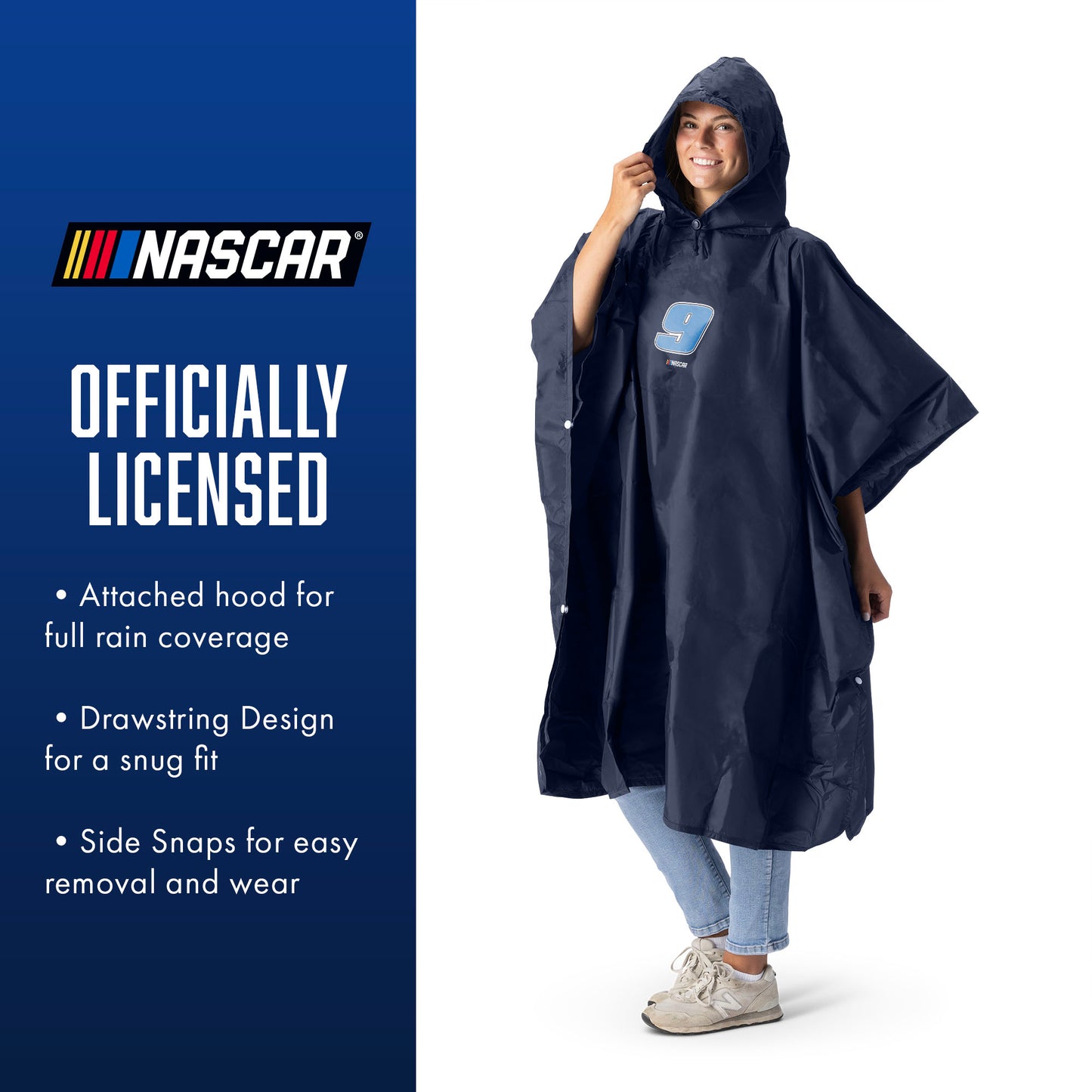 NASCAR Chase Elliot rain poncho with carrying pouch