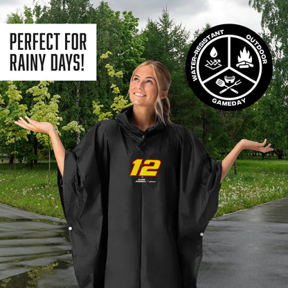 NASCAR Ryan Blaney hooded rain poncho