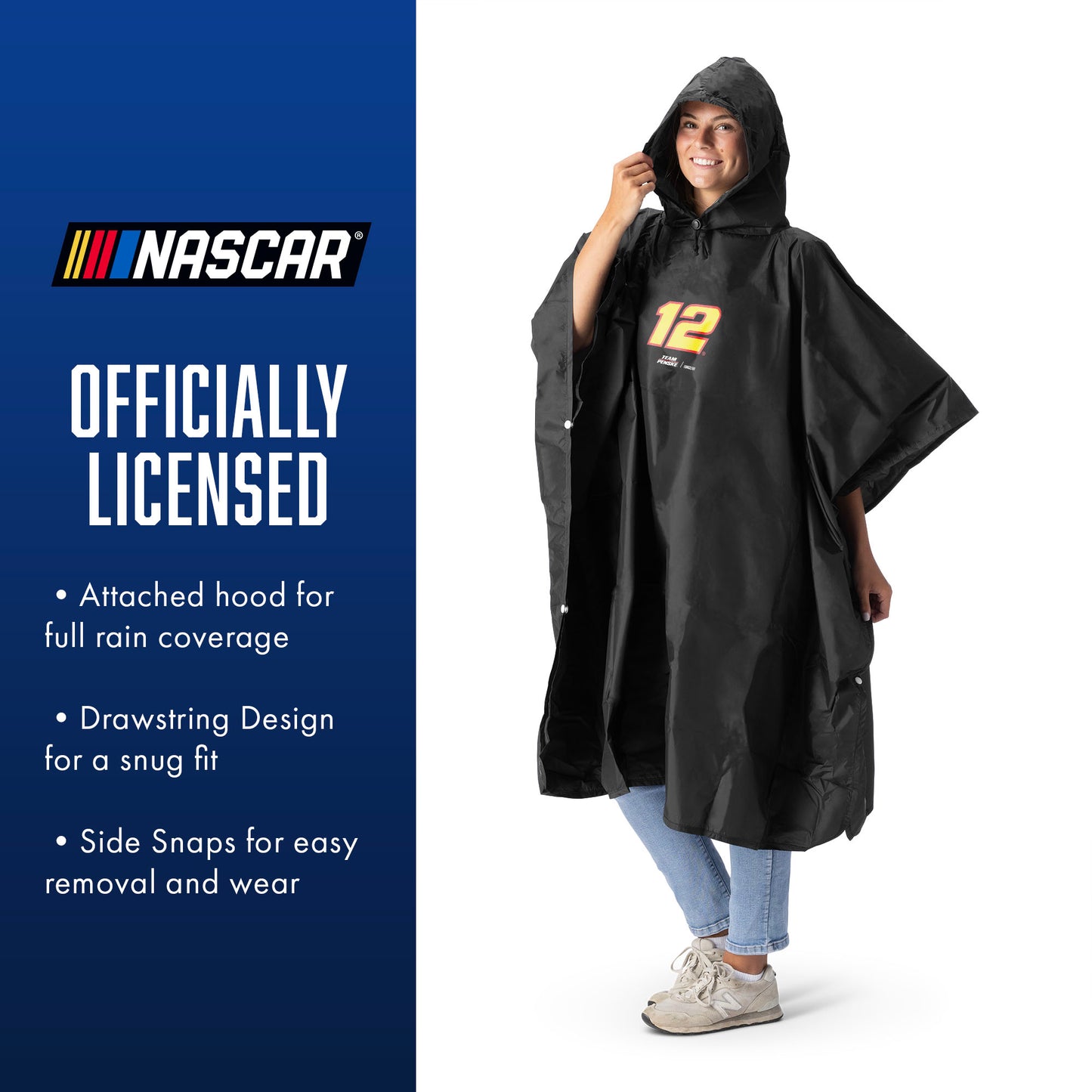 NASCAR Ryan Blaney rain poncho with carrying pouch