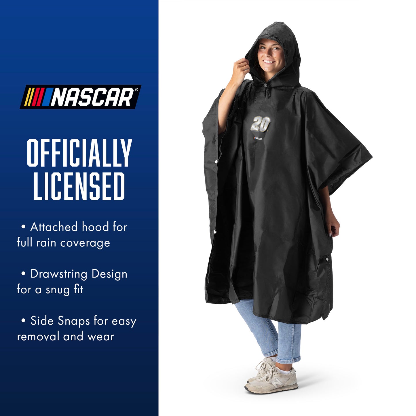 NASCAR Christopher Bell rain poncho with carrying pouch