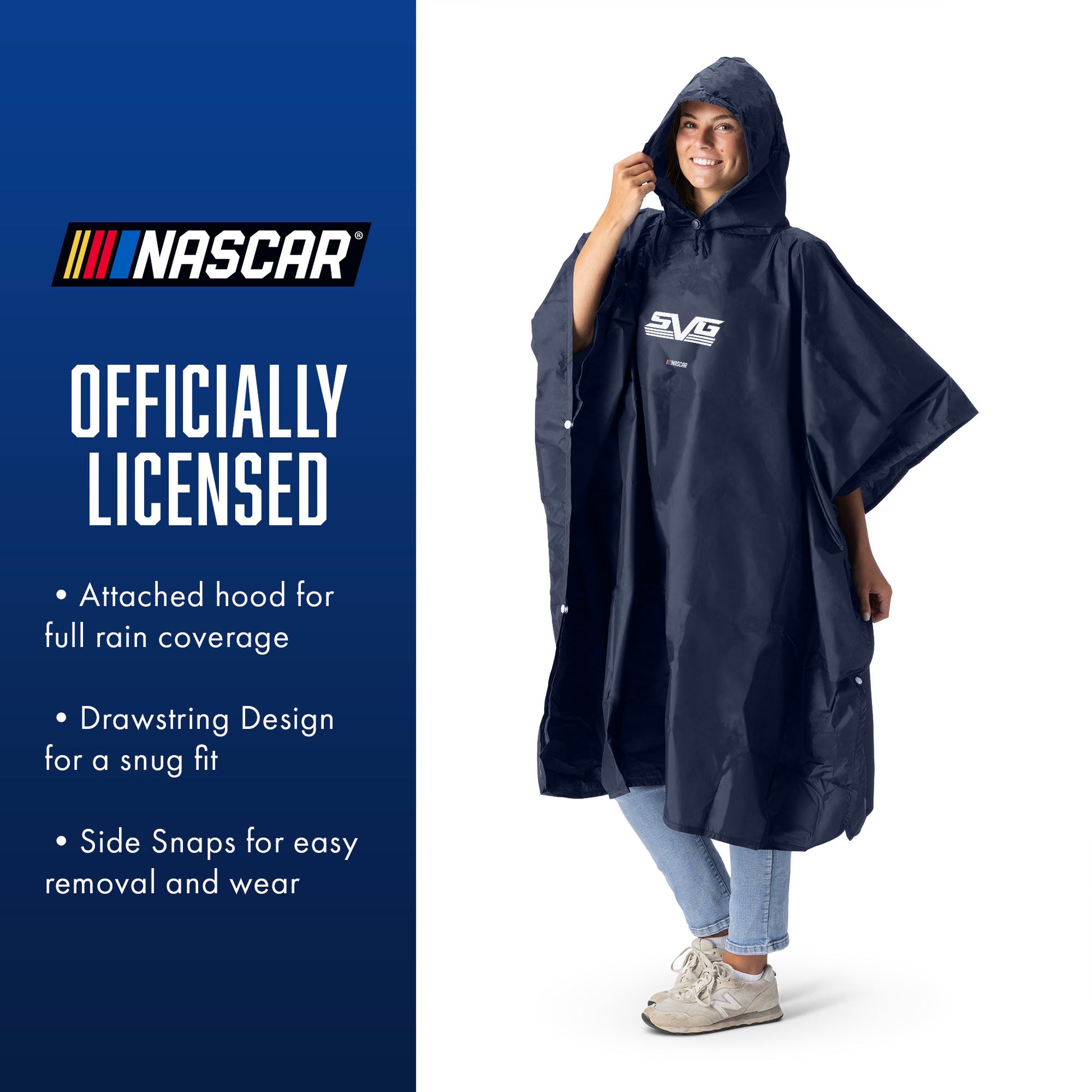 NASCAR Shane Van Gisbergen rain poncho with carrying pouch