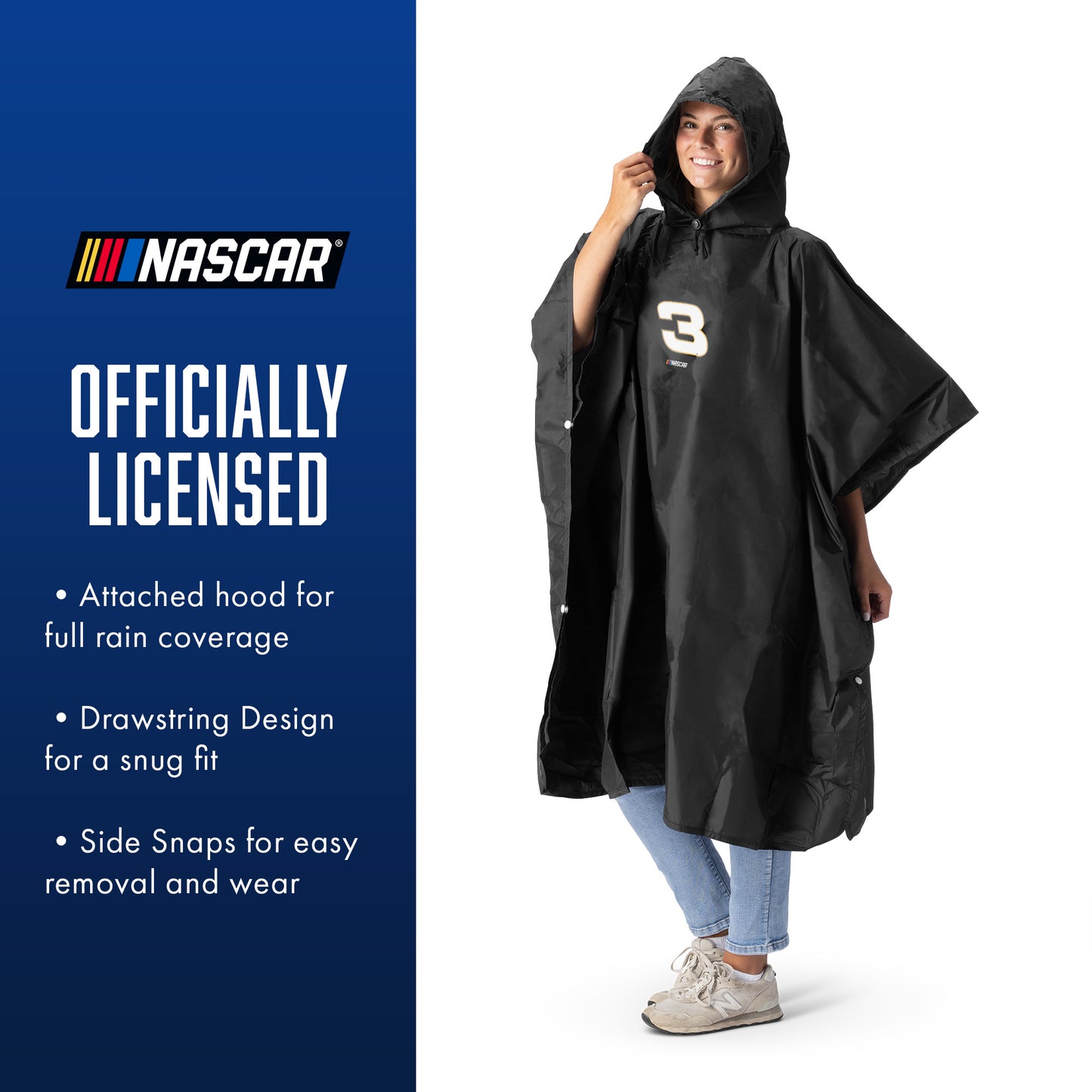 NASCAR Austin Dillon rain poncho with carrying pouch
