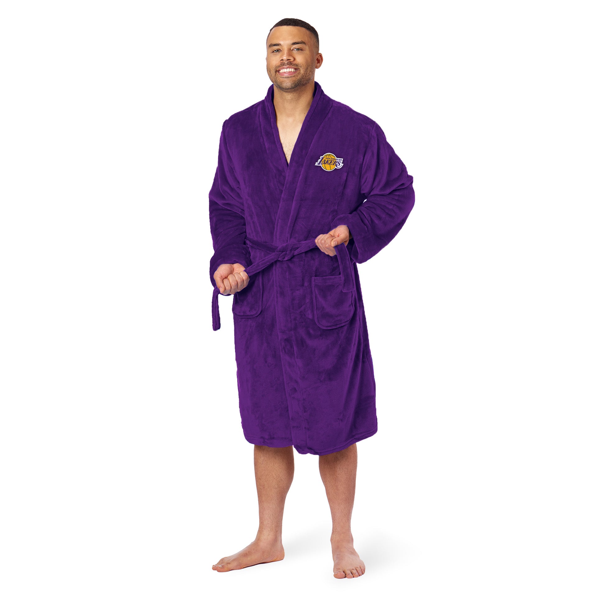Los Angeles Lakers silk touch bathrobe