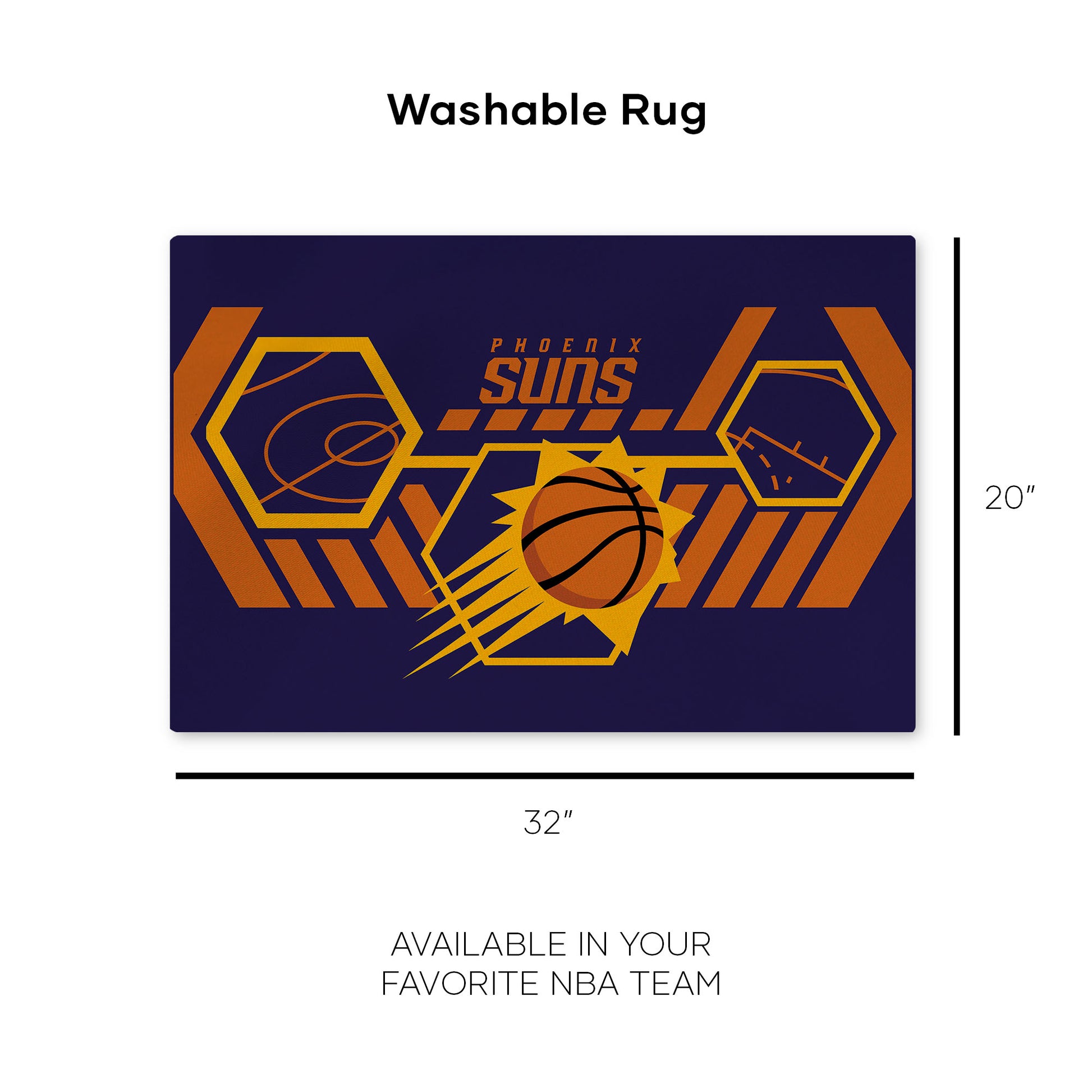 Phoenix Suns Washable Rug Dimensions