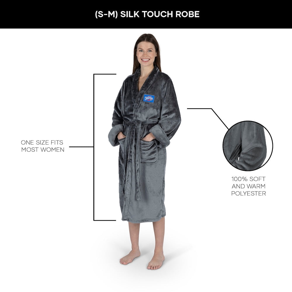 Oklahoma City Thunder NBA Champions silk touch women's bathrobe grey