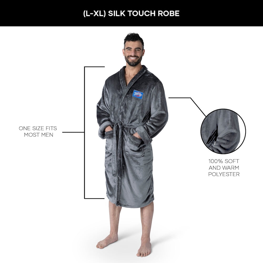 Oklahoma City Thunder NBA Champions silk touch mens bathrobe grey