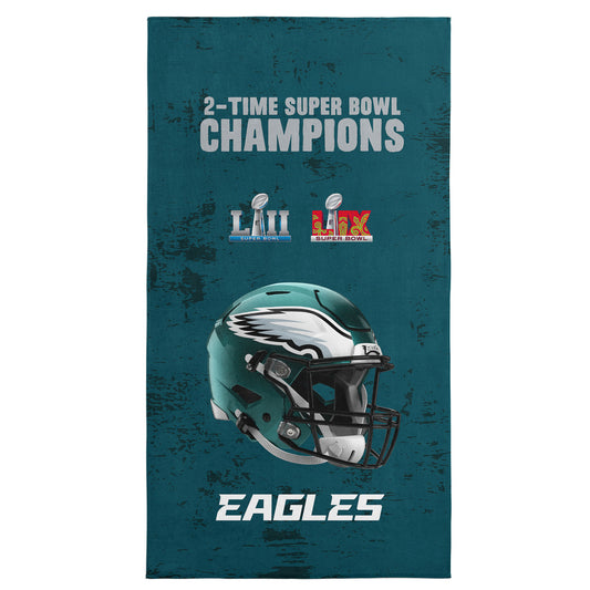 Philadelphia Eagles Multi Super Bowl Champs Beach Towel