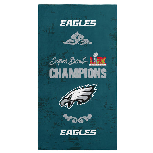 Philadelphia Eagles Super Bowl 59 Champs Beach Towel