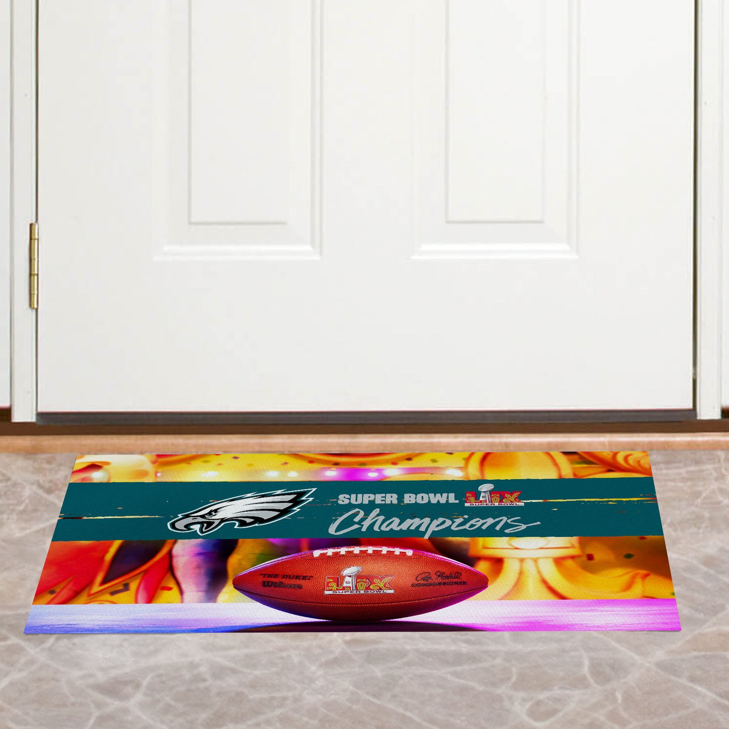 Philadelphia Eagles Super Bowl Champions Washable Floor Rug
