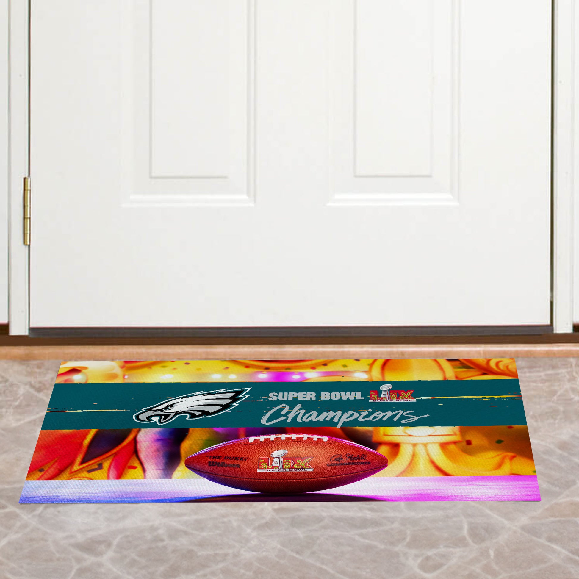 Philadelphia Eagles Super Bowl Champions Washable Floor Rug