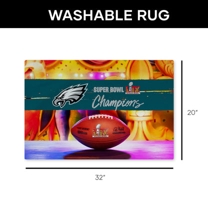 Philadelphia Eagles Super Bowl Champions Small Washable Rug Dimensions
